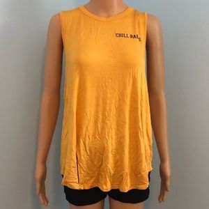 Junior’s Hippie Chic Burnt Yellow Tank Top L - NWT
